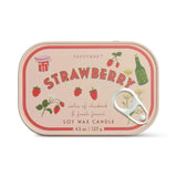 Bistro Printed Tin Candle in Strawberry