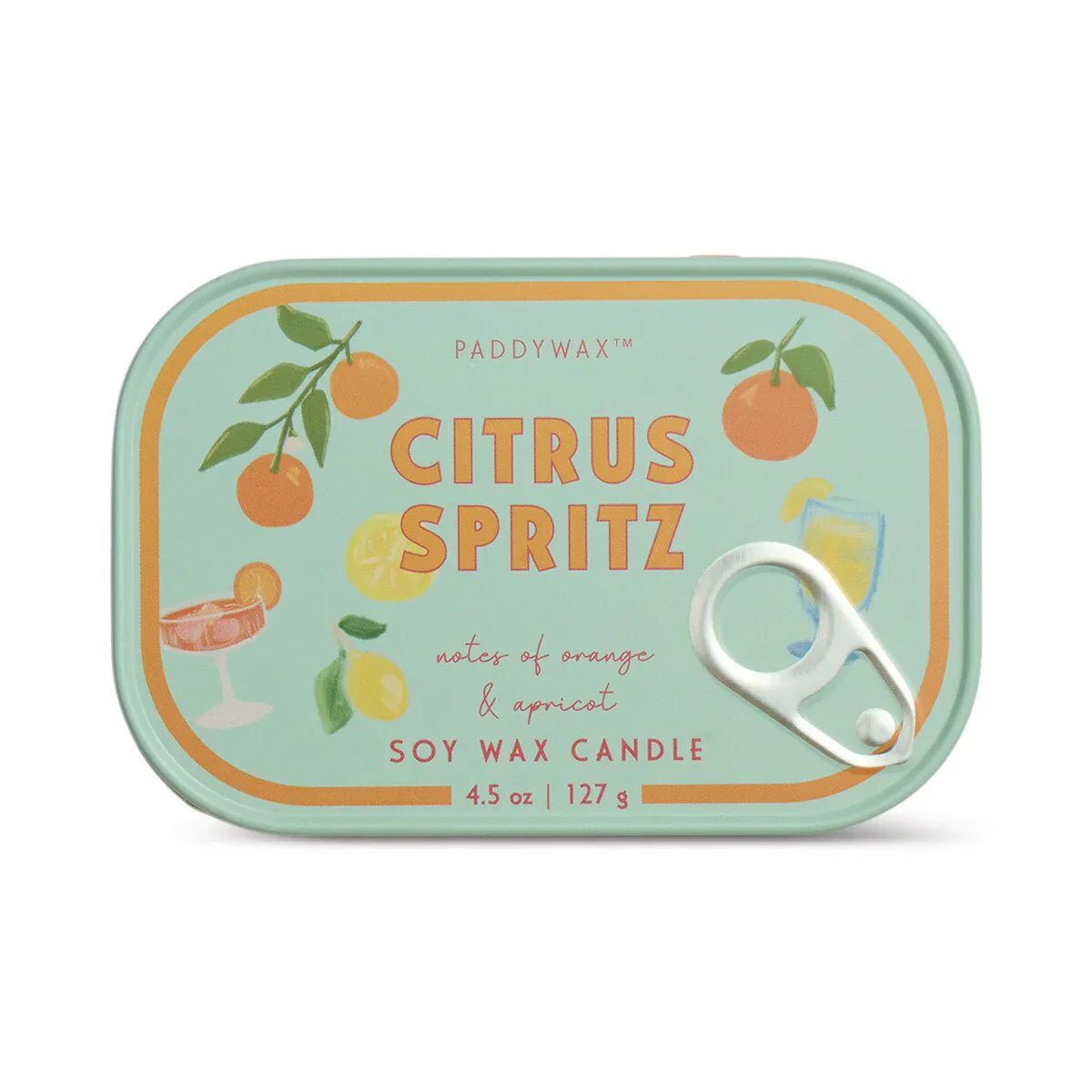 Bistro Tin Printed Candle Orange Citrus Spritz