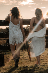 Milk and Honey Lace Romper
