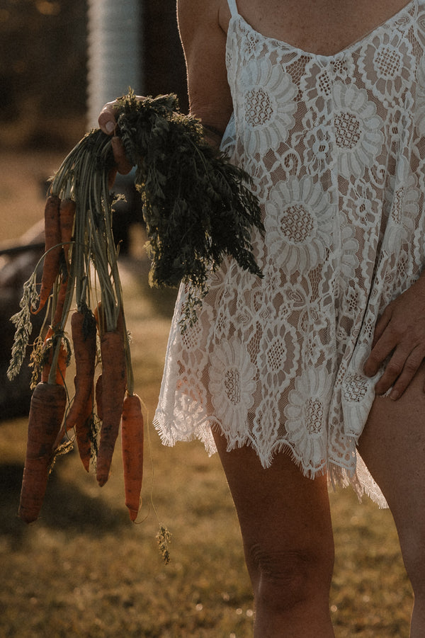 Milk and Honey Lace Romper