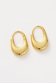 Zafino Sienna Hoop Earrings in polished 18K gold plated brass