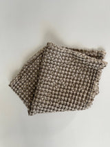 Khaki 100% Organic Cotton Rustic Waffle Face Cloth