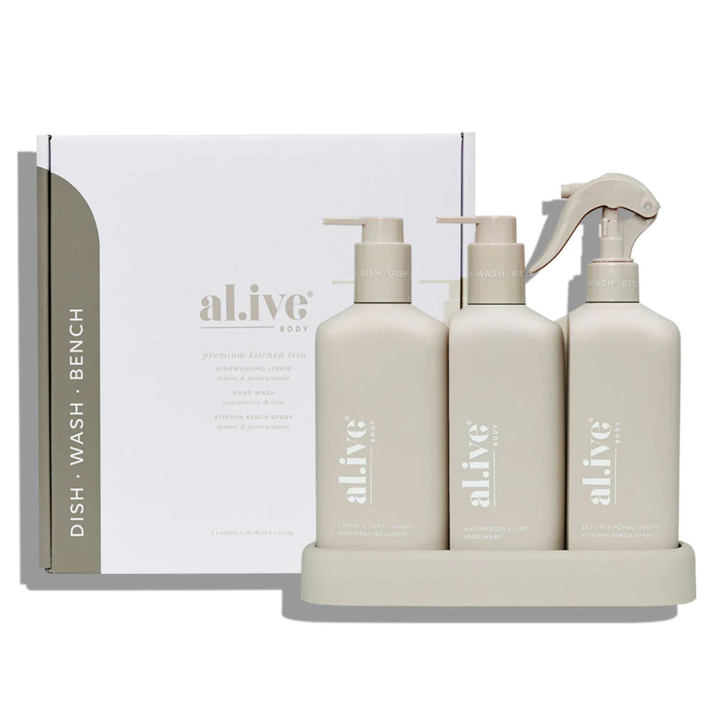 al.ive Kitchen Trio Lemon Pomegranate Watermelon Lime