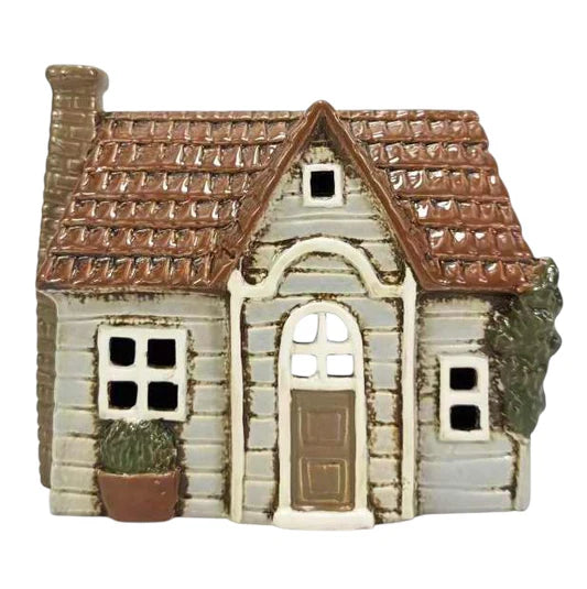 Architectural tealight holder arched doorway ceramic home accessory