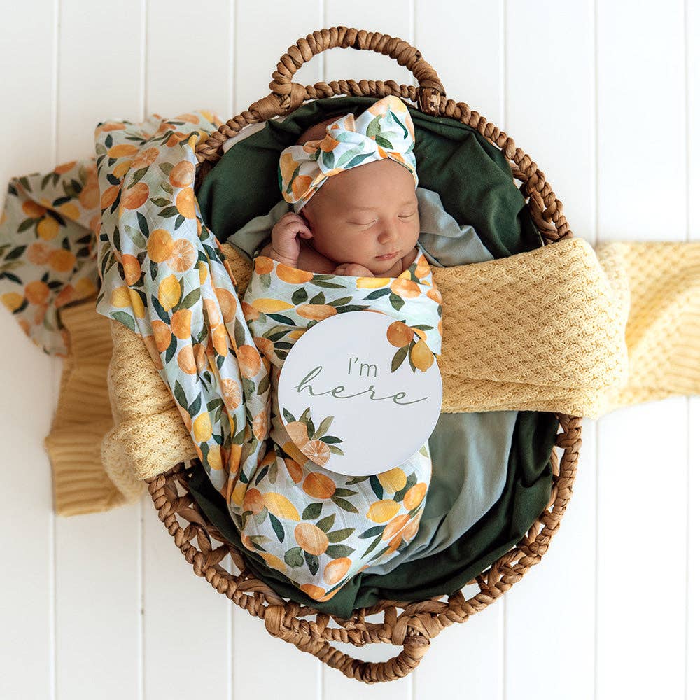 Citrus Squeeze Organic Muslin Wrap