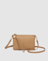 Baby Sophie caramel vegan leather crossbody bag