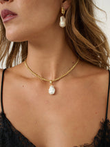 Organic Pearl 18K Gold Plated Pendant Necklace