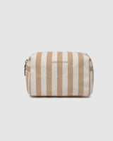 Addi beige canvas zip pouch for everyday essentials