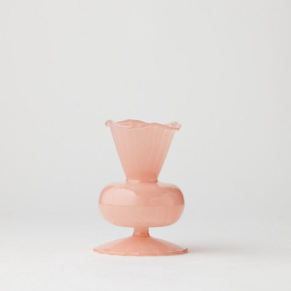 Bellevue petite vase dusty pink borosilicate glass vase