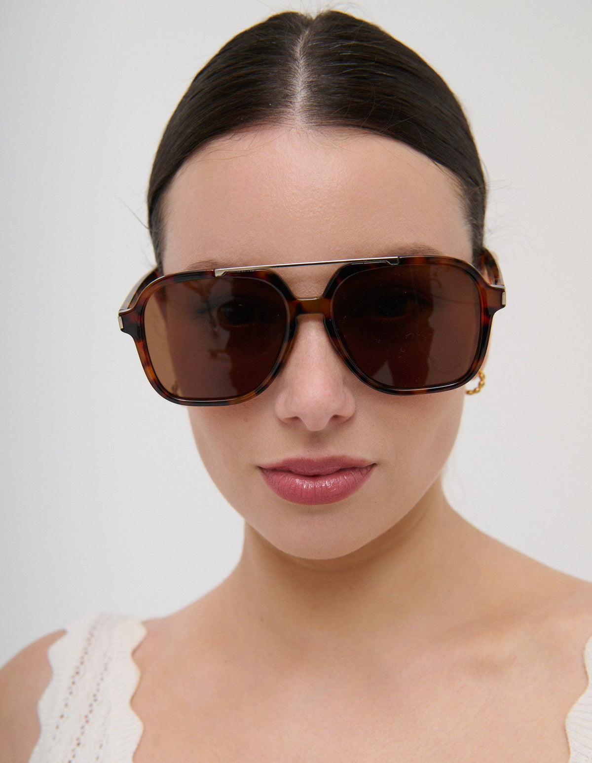 Giselle Aviator Sunglasses in Tortoiseshell