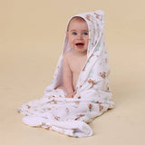 Snuggle Hunny Woodland Tales Organic Hooded Baby Towel – Strawberry