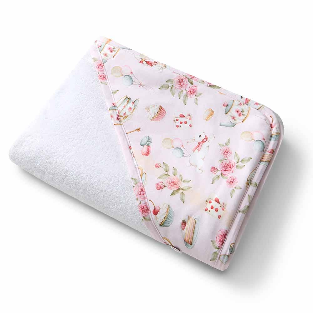 Alice’s Tea Party Organic Hooded Baby Towel