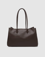 Leon chocolate tote bag with laptop compartment