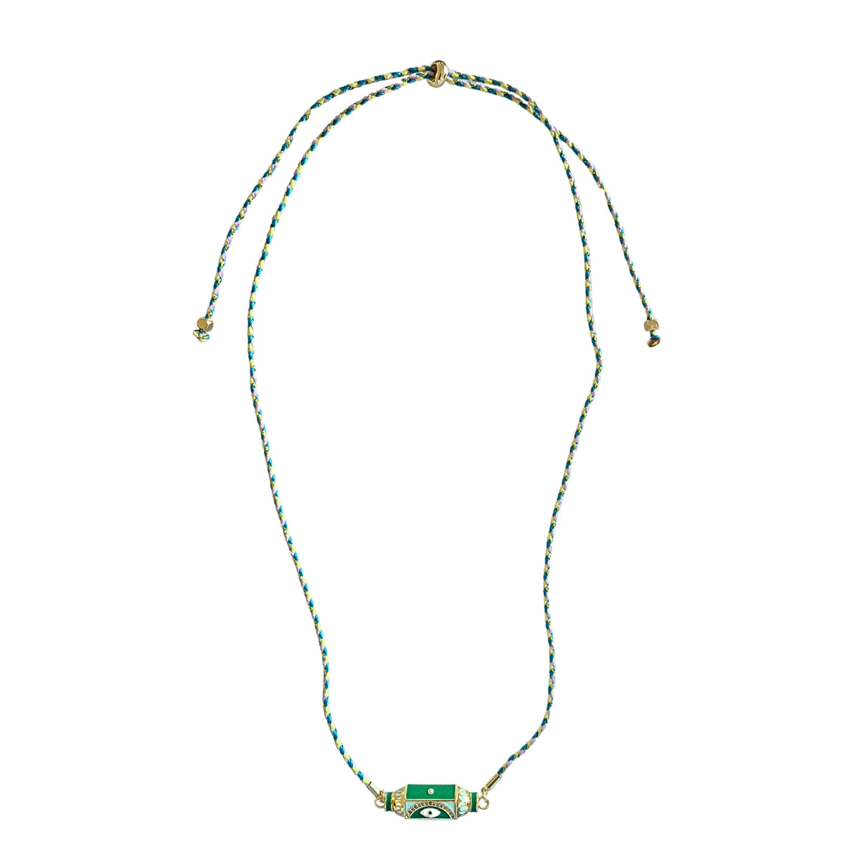 Cord Necklace Green Eye