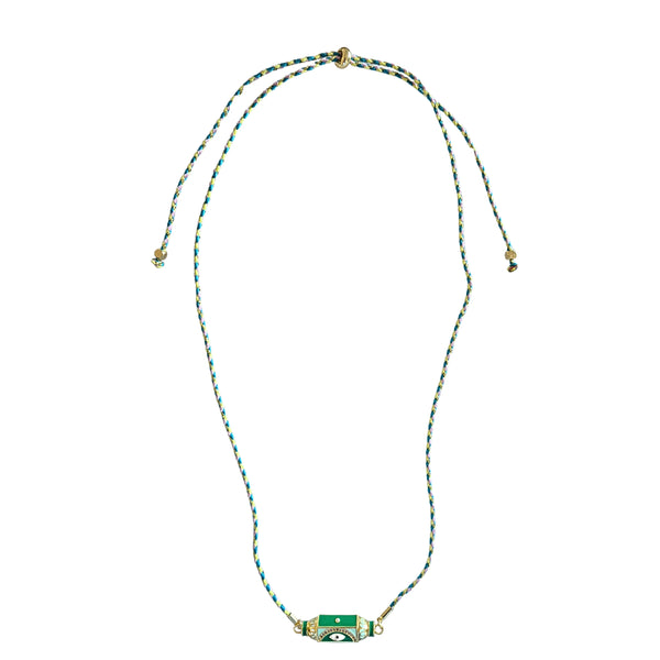 Cord Necklace Green Eye