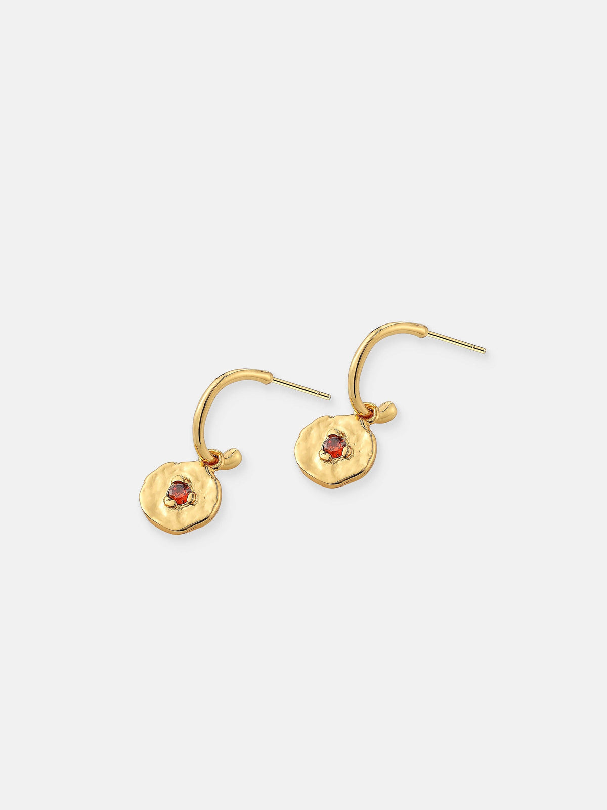 Birthstone 18K Gold Plated Earrings: DEC