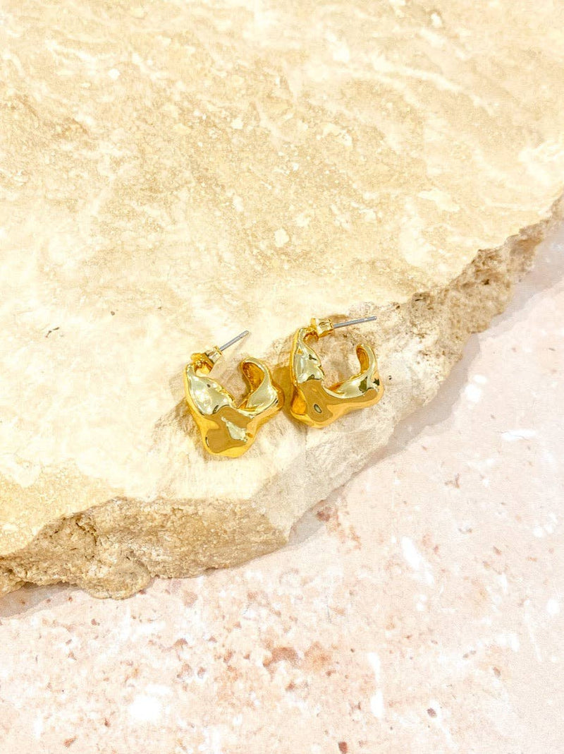 Statement Chunky 18K Gold Plated Earrings