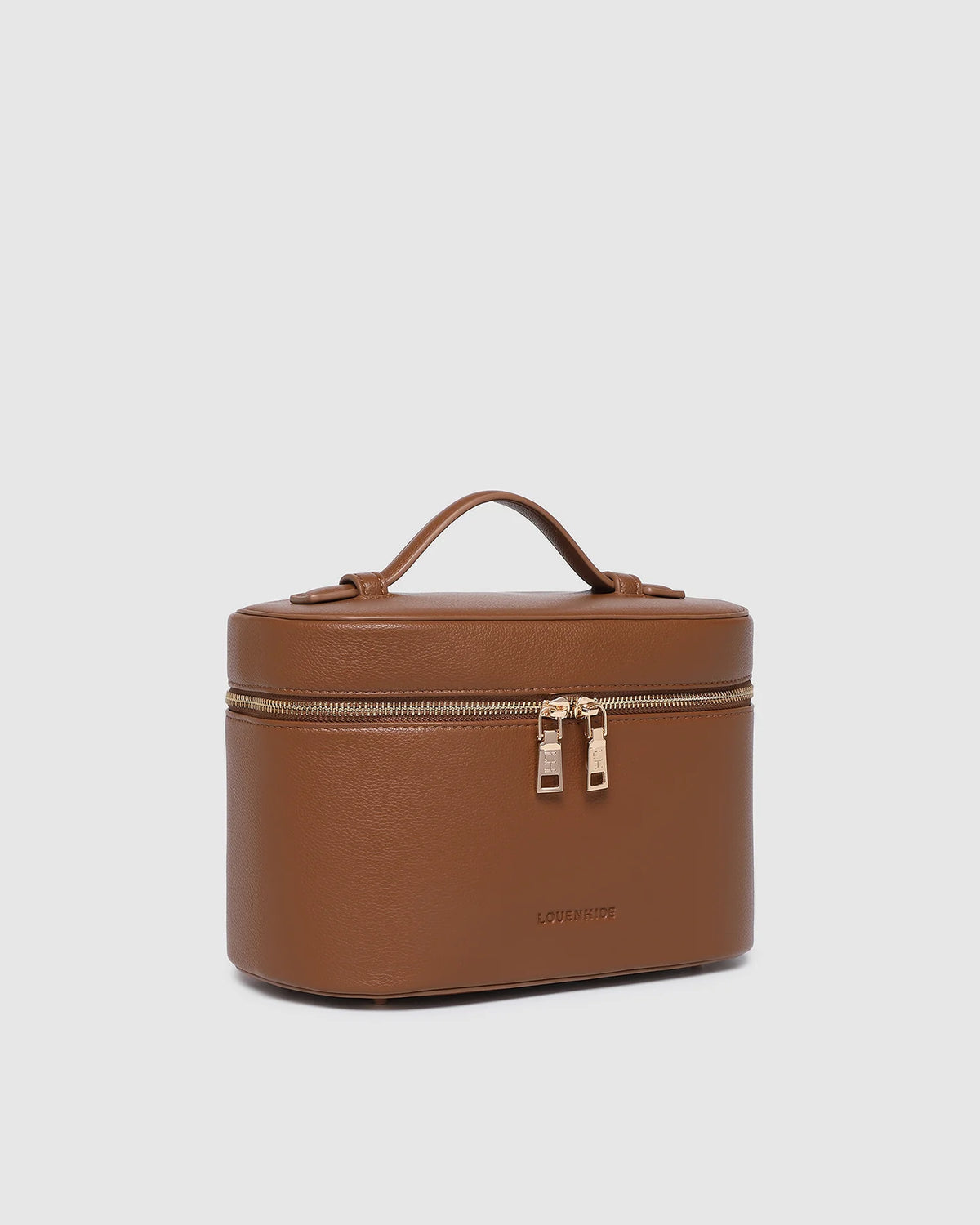 Juliette vanity case honey vegan leather cosmetic case