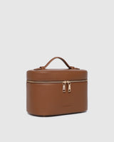 Juliette vanity case honey vegan leather cosmetic case