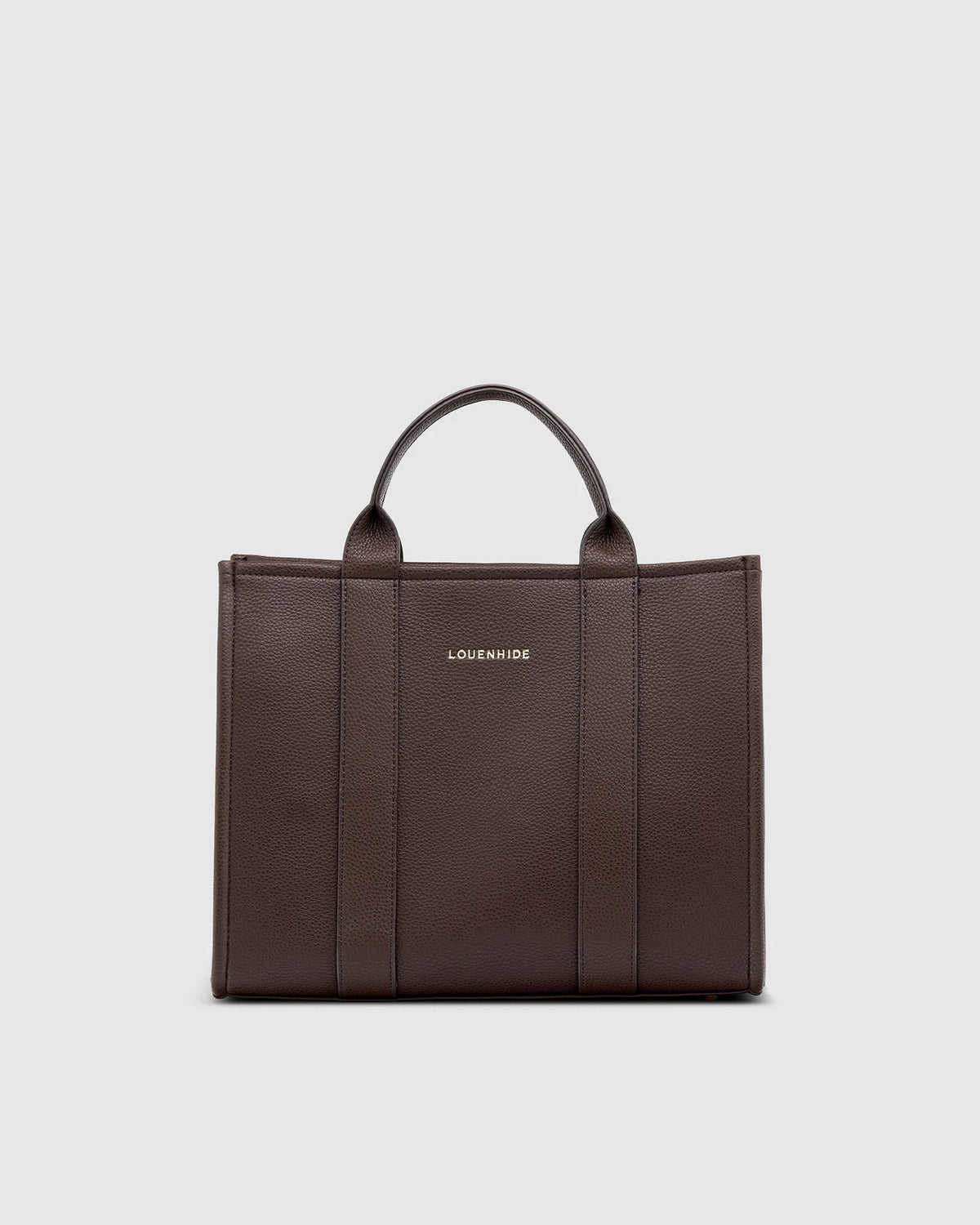 Manhattan chocolate tote bag vegan leather work handbag