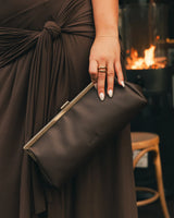 Maya Clutch- Chocolate