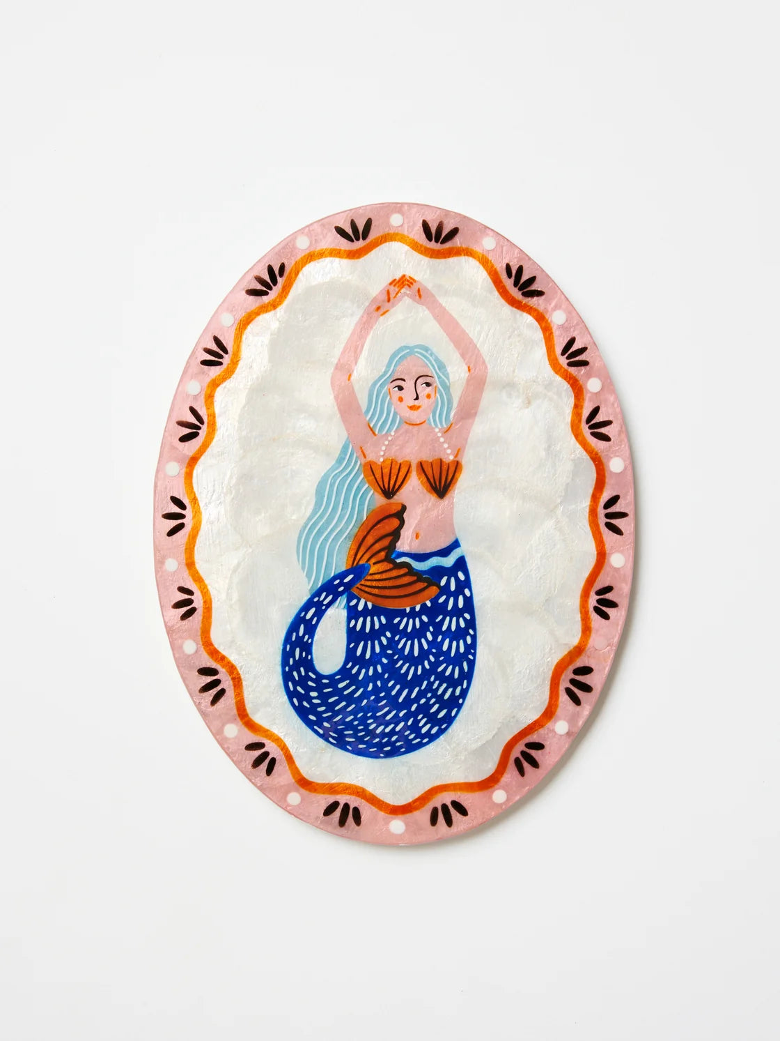 Mermaid Pearl Fan Tile decorative Capiz shell wall art