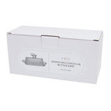 Monet Glass Butter Dish - Rectangle