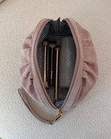 Sarski Suedette Makeup Bag - Pale Pink