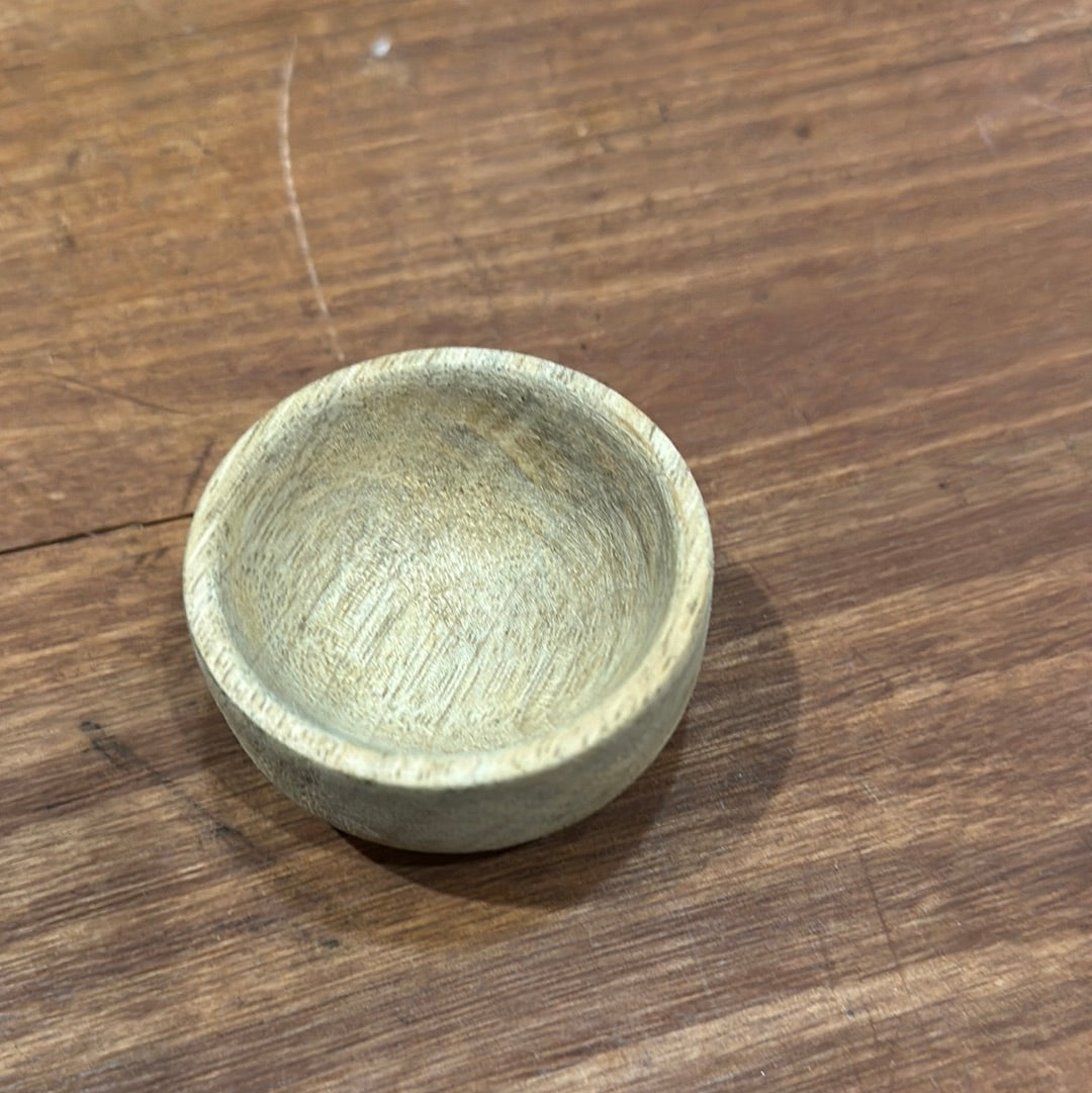 Small wooden pinch bowl timber serving bowl 6cm kitchen accessory