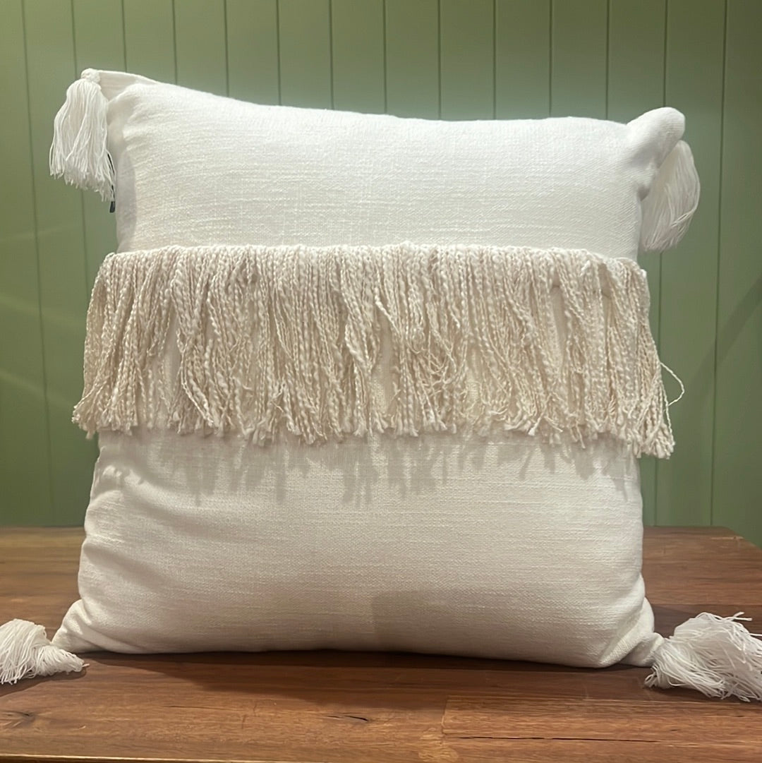 Ecru textured cushion 45x45 neutral throw pillow sofa décor