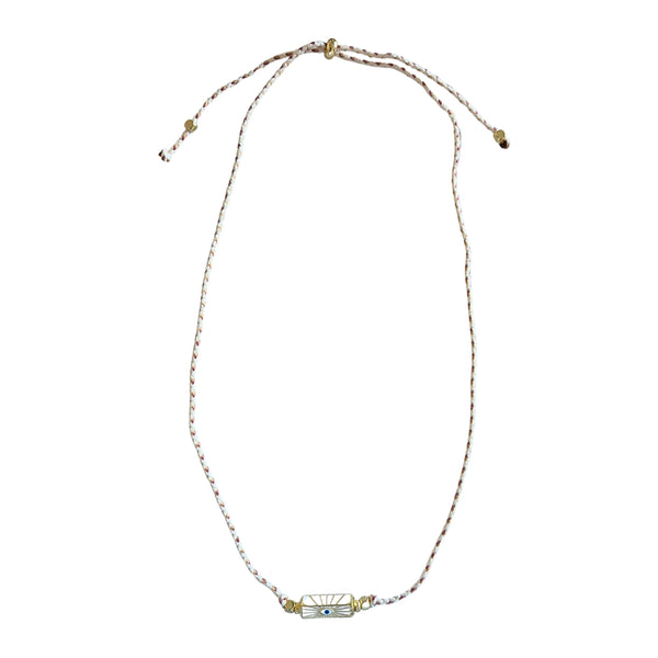 Cord Necklace White Eye