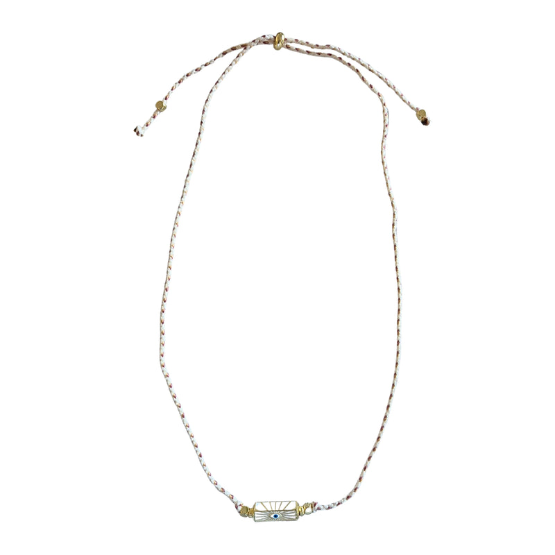 Cord Necklace White Eye