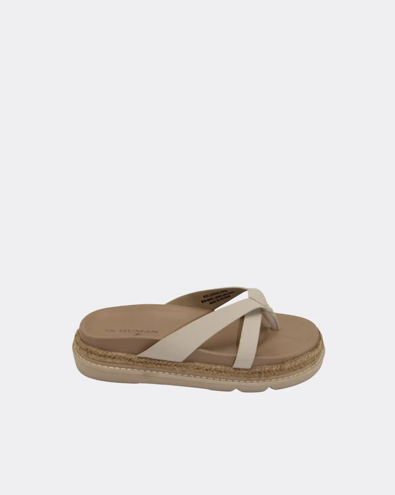 Women's crossover strap espadrille slide sandals