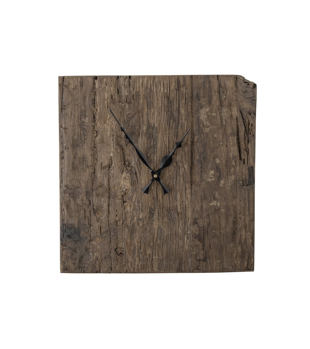Brown wood wall clock unique grain natural home accessory