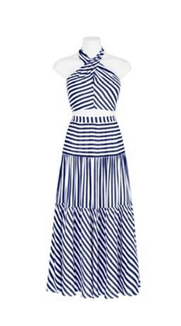 Asha Navy Stripe Top